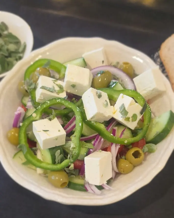 Greek Salad tested in the Recipes by the Eye UK kitchen.